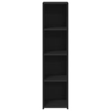 Hoge kast 30x41x124 cm bewerkt hout zwart - AllerleiShop