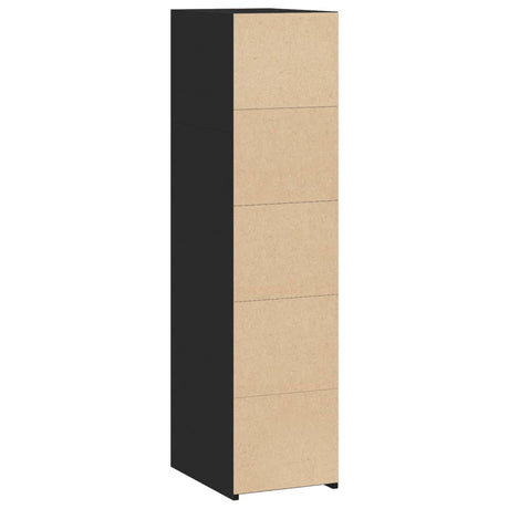 Hoge kast 30x41x124 cm bewerkt hout zwart - AllerleiShop