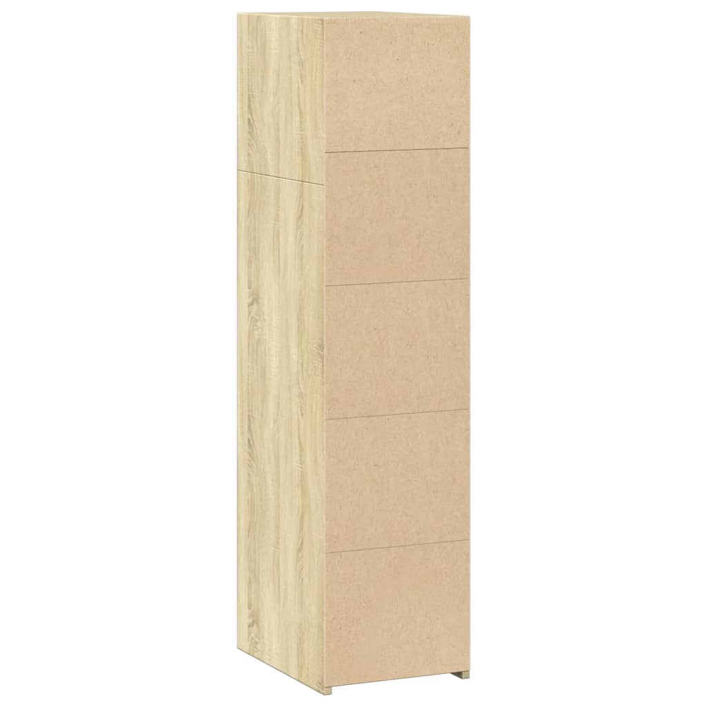 Hoge kast 30x41x124 cm bewerkt hout sonoma eikenkleurig - AllerleiShop