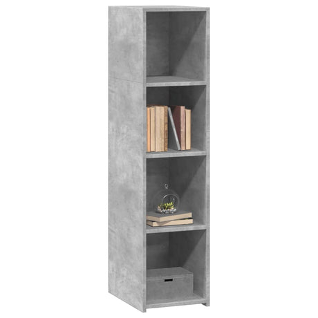 Hoge kast 30x41x124 cm bewerkt hout betongrijs - AllerleiShop