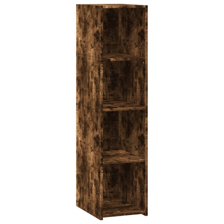 Hoge kast 30x41x124 cm bewerkt hout gerookt eikenkleurig - AllerleiShop