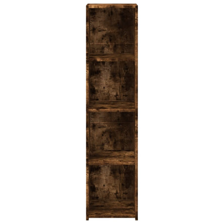 Hoge kast 30x41x124 cm bewerkt hout gerookt eikenkleurig - AllerleiShop