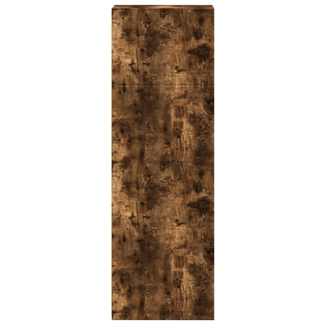 Hoge kast 30x41x124 cm bewerkt hout gerookt eikenkleurig - AllerleiShop