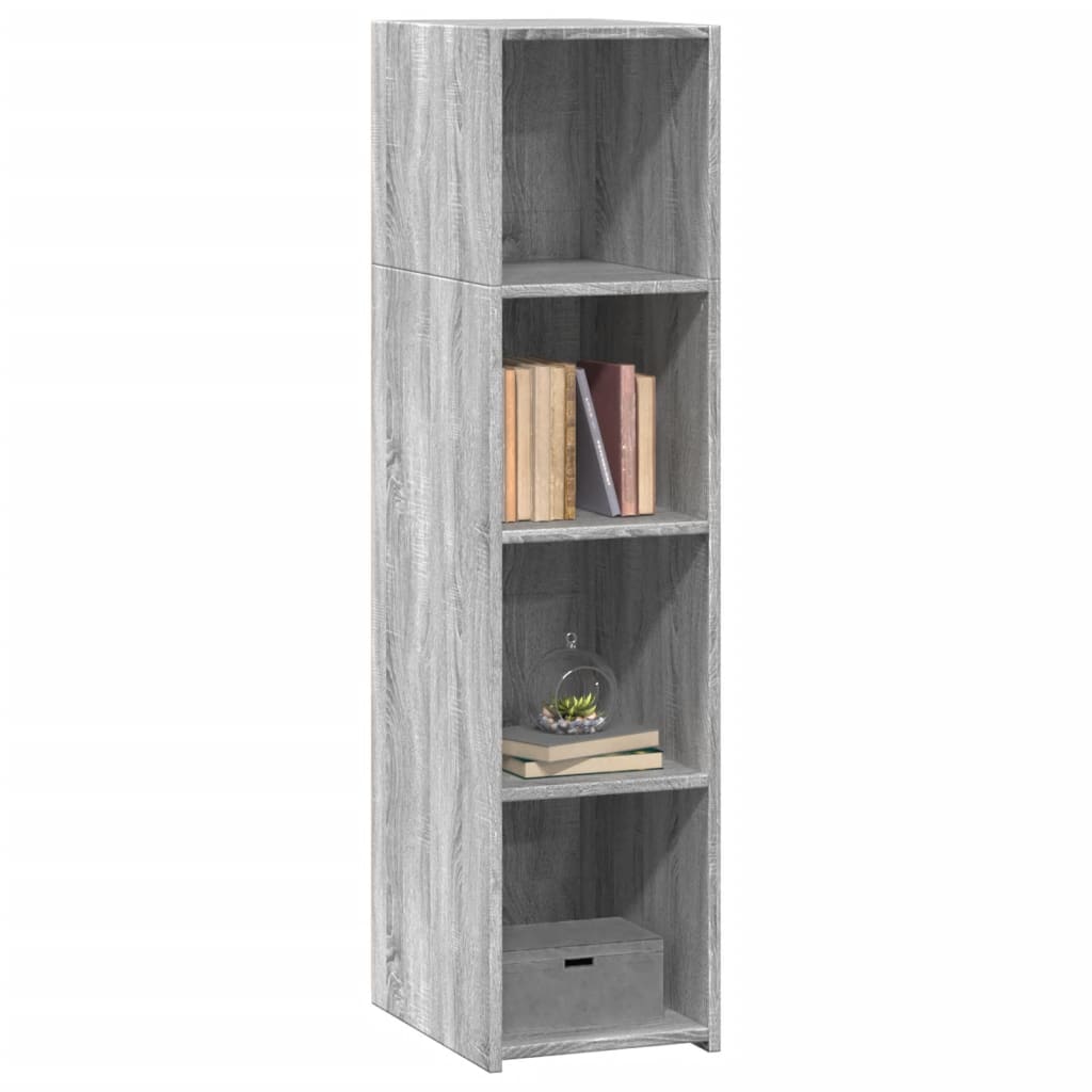 Hoge kast 30x41x124 cm bewerkt hout grijs sonoma eikenkleurig - AllerleiShop