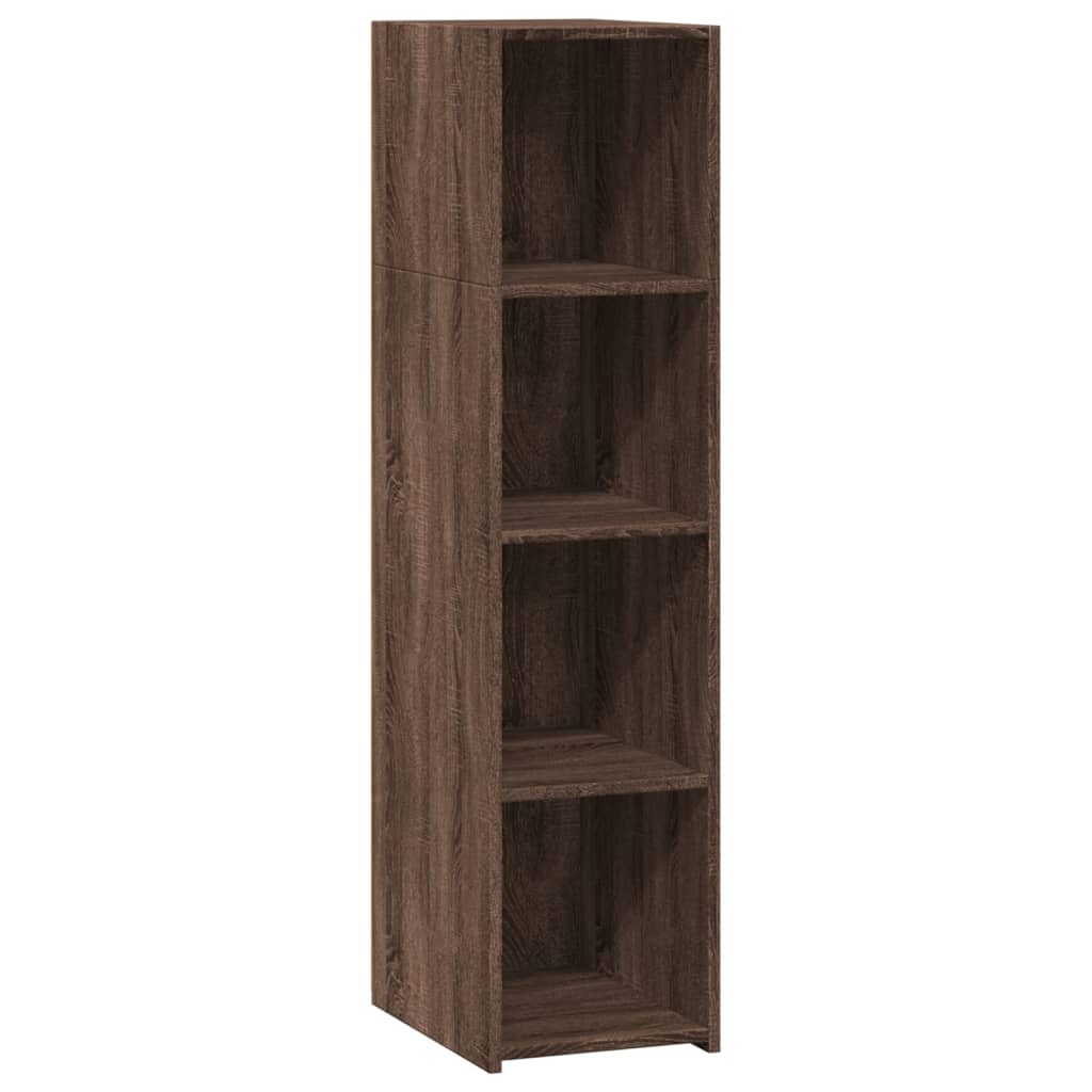 Hoge kast 30x41x124 cm bewerkt hout bruin eikenkleur - AllerleiShop