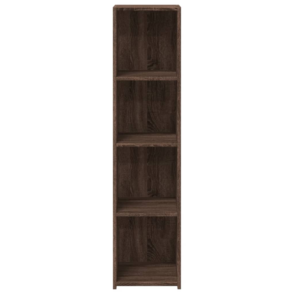 Hoge kast 30x41x124 cm bewerkt hout bruin eikenkleur - AllerleiShop