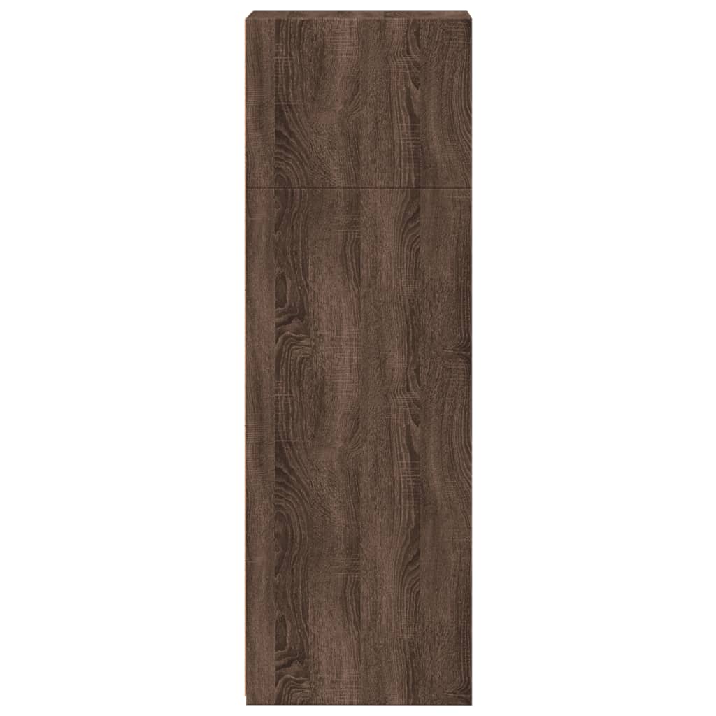 Hoge kast 30x41x124 cm bewerkt hout bruin eikenkleur - AllerleiShop