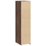 Hoge kast 30x41x124 cm bewerkt hout bruin eikenkleur - AllerleiShop