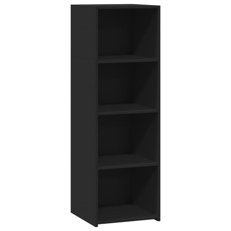 Hoge kast 40x41x124 cm bewerkt hout zwart - AllerleiShop