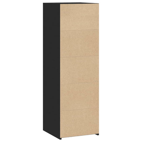 Hoge kast 40x41x124 cm bewerkt hout zwart - AllerleiShop