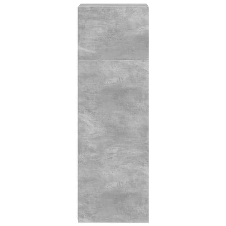 Hoge kast 40x41x124 cm bewerkt hout betongrijs - AllerleiShop