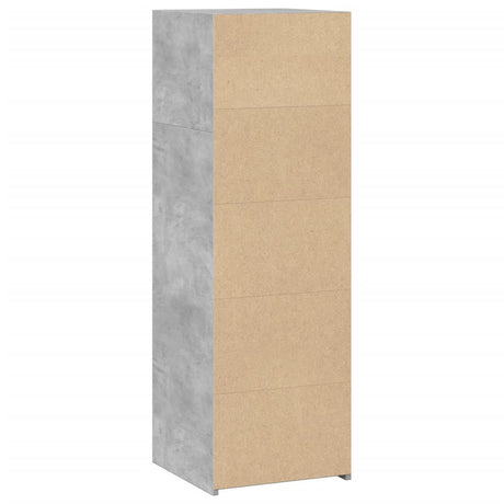 Hoge kast 40x41x124 cm bewerkt hout betongrijs - AllerleiShop