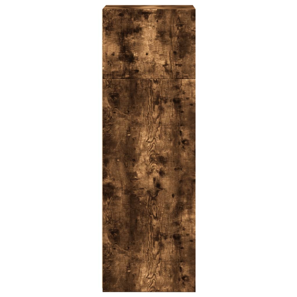 Hoge kast 40x41x124 cm bewerkt hout gerookt eikenkleurig - AllerleiShop