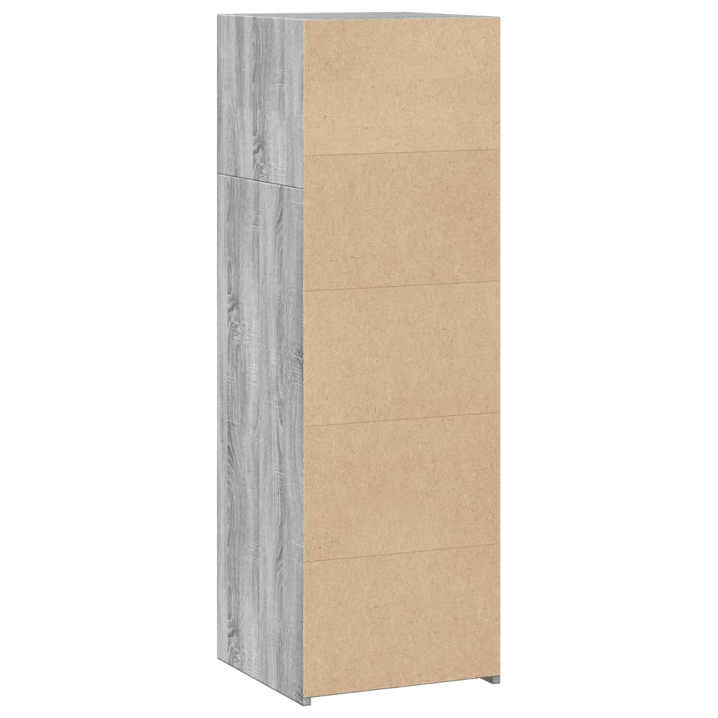 Hoge kast 40x41x124 cm bewerkt hout grijs sonoma eikenkleurig - AllerleiShop