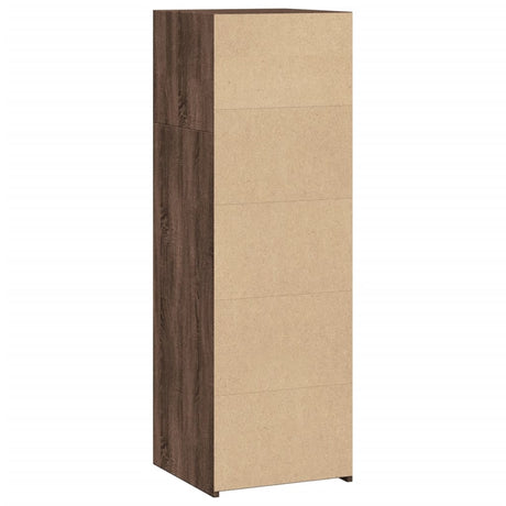 Hoge kast 40x41x124 cm bewerkt hout bruin eikenkleur - AllerleiShop