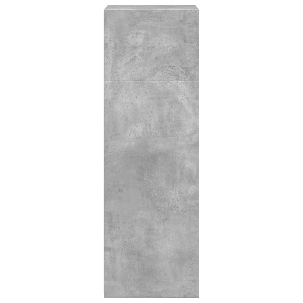 Hoge kast 45x41x124 cm bewerkt hout betongrijs - AllerleiShop