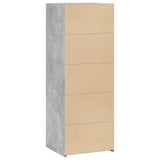 Hoge kast 45x41x124 cm bewerkt hout betongrijs - AllerleiShop