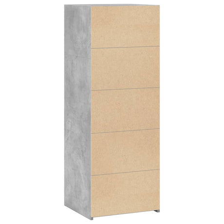 Hoge kast 45x41x124 cm bewerkt hout betongrijs - AllerleiShop