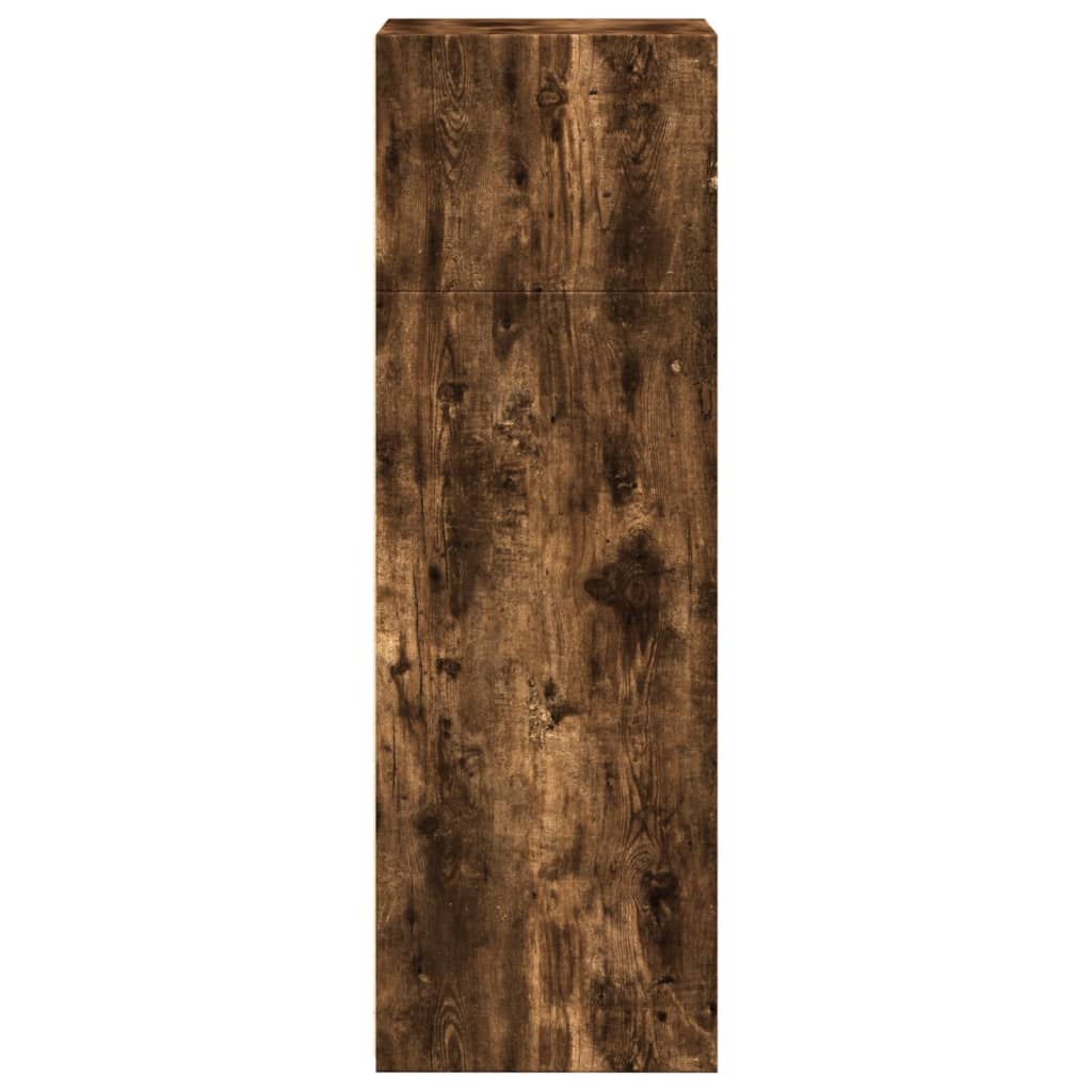 Hoge kast 45x41x124 cm bewerkt hout gerookt eikenkleurig - AllerleiShop