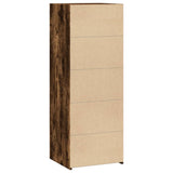 Hoge kast 45x41x124 cm bewerkt hout gerookt eikenkleurig - AllerleiShop