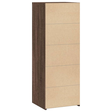 Hoge kast 45x41x124 cm bewerkt hout bruin eikenkleurig - AllerleiShop