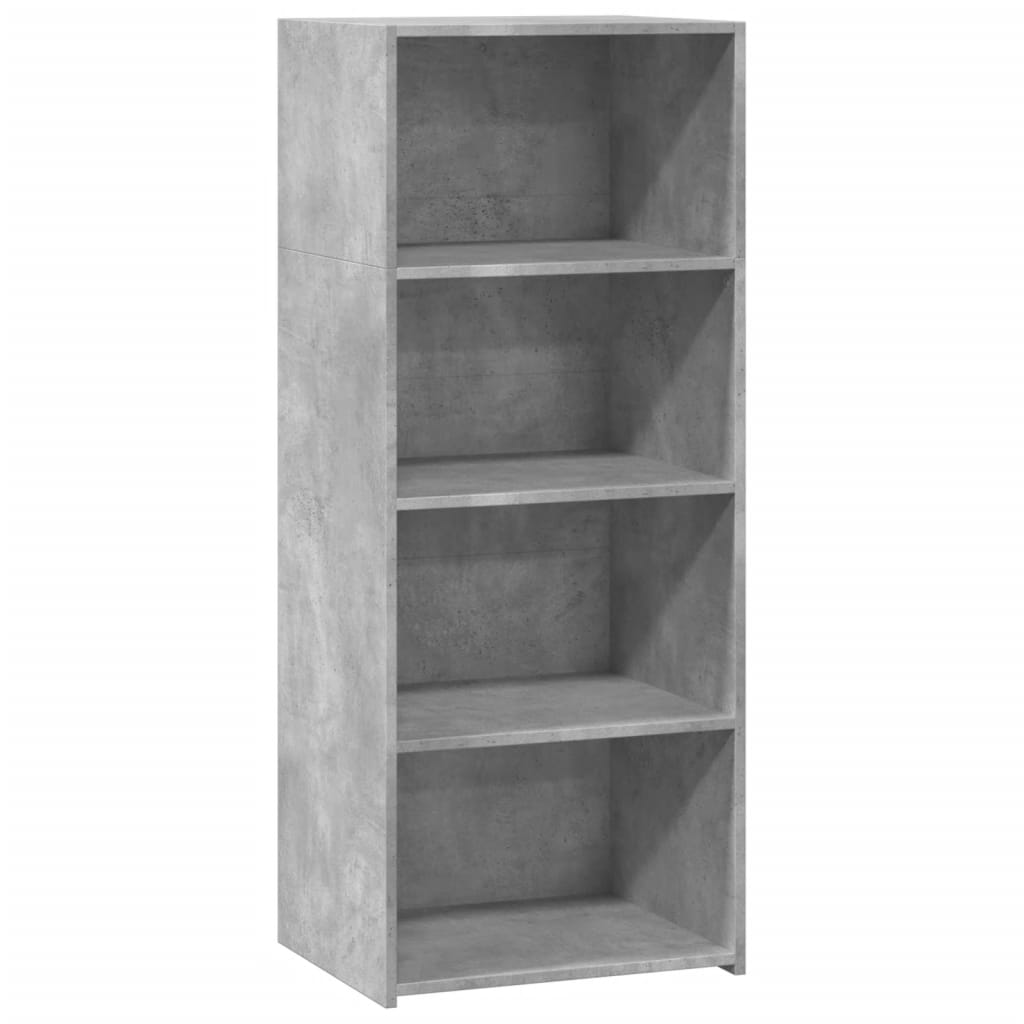 Hoge kast 50x41x124 cm bewerkt hout betongrijs - AllerleiShop