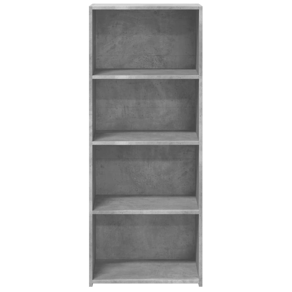 Hoge kast 50x41x124 cm bewerkt hout betongrijs - AllerleiShop