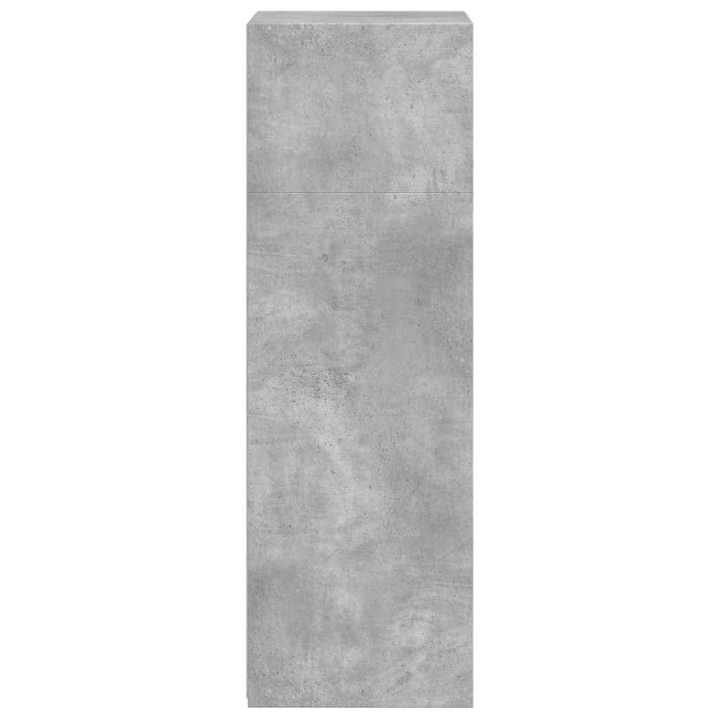 Hoge kast 50x41x124 cm bewerkt hout betongrijs - AllerleiShop