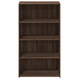 Hoge kast 70x41x124 cm bewerkt hout bruin eikenkleur - AllerleiShop