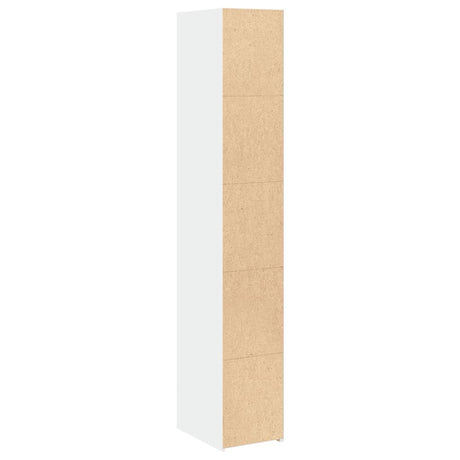 Hoge kast 30x41x185 cm bewerkt hout wit - AllerleiShop