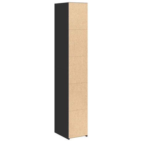 Hoge kast 30x41x185 cm bewerkt hout zwart - AllerleiShop