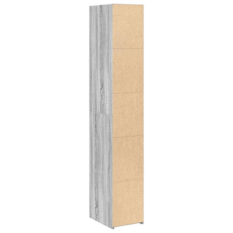 Hoge kast 30x41x185 cm bewerkt hout grijs sonoma eikenkleurig - AllerleiShop