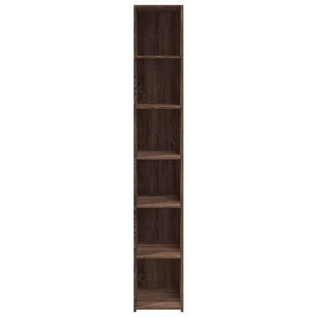 Hoge kast 30x41x185 cm bewerkt hout bruin eikenkleurig - AllerleiShop