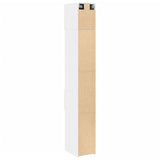 Opbergkast smal 30x42,5x225 cm bewerkt hout wit - AllerleiShop