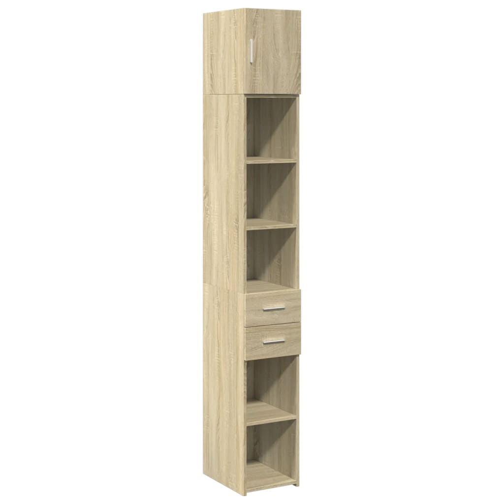 Opbergkast smal 30x42,5x225 cm bewerkt hout sonoma eikenkleurig - AllerleiShop