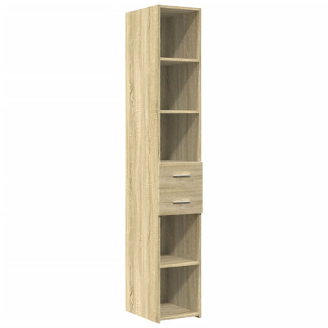 Opbergkast smal 30x42,5x225 cm bewerkt hout sonoma eikenkleurig - AllerleiShop