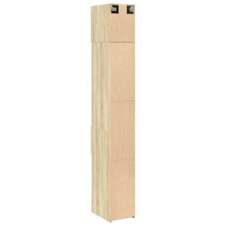 Opbergkast smal 30x42,5x225 cm bewerkt hout sonoma eikenkleurig - AllerleiShop