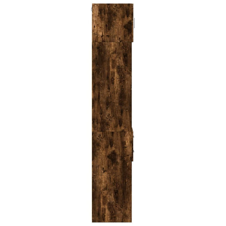 Opbergkast smal 30x42,5x225 cm bewerkt hout gerookt eikenkleur - AllerleiShop