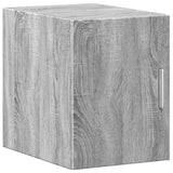 Opbergkast smal 30x42,5x225 cm bewerkt hout grijs sonoma eiken - AllerleiShop