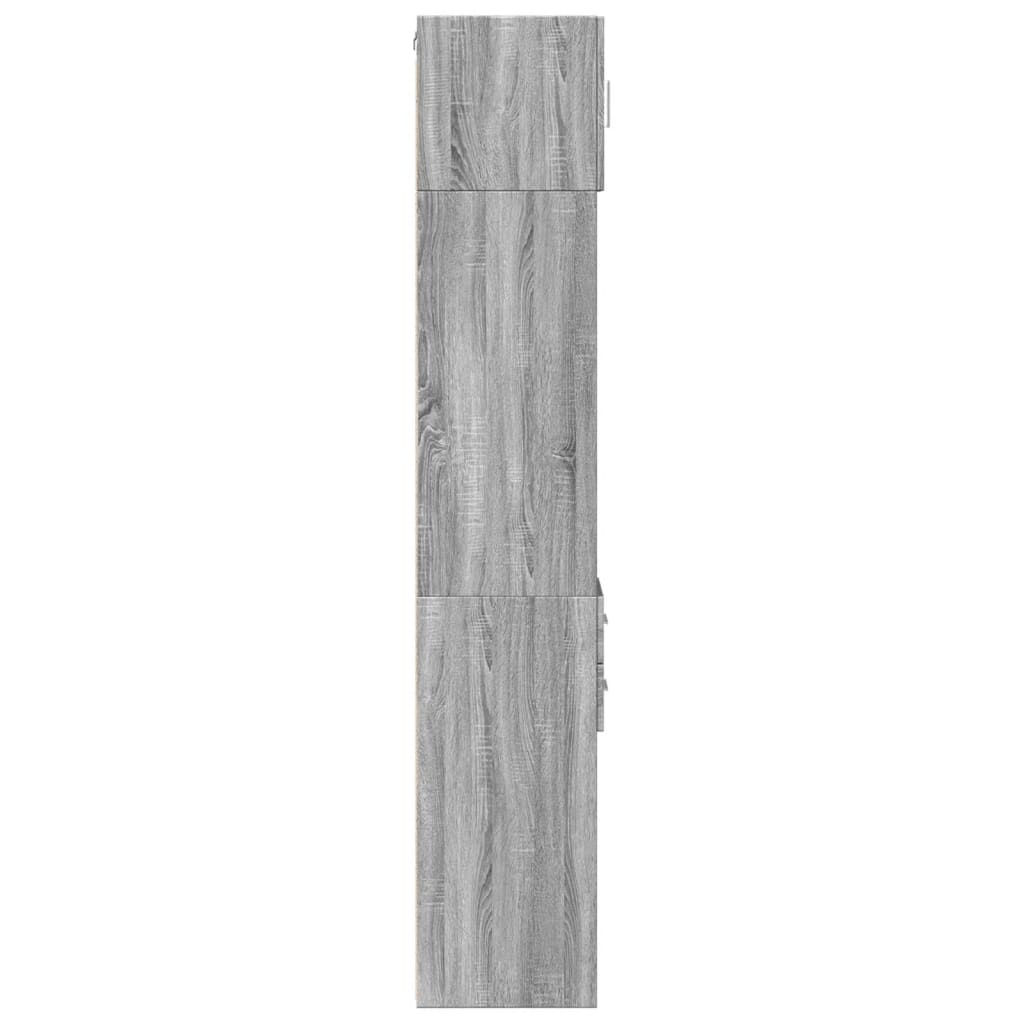 Opbergkast smal 30x42,5x225 cm bewerkt hout grijs sonoma eiken - AllerleiShop