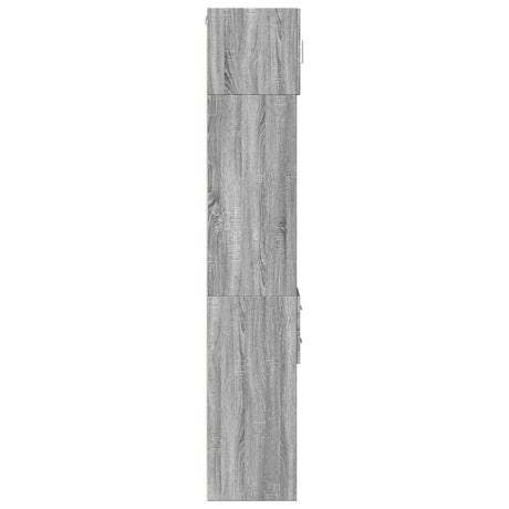 Opbergkast smal 30x42,5x225 cm bewerkt hout grijs sonoma eiken - AllerleiShop