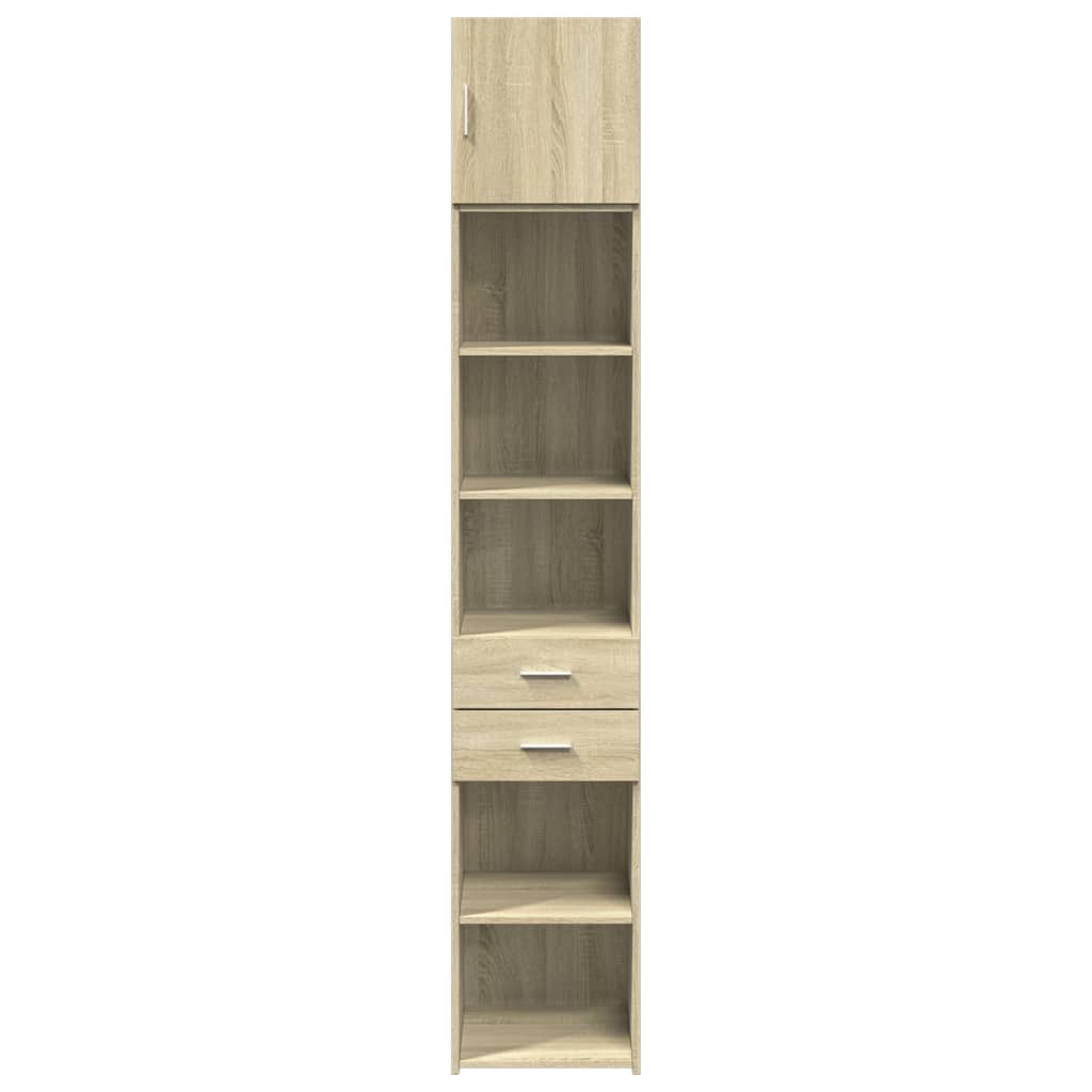 Opbergkast smal 40x42,5x225 cm bewerkt hout sonoma eikenkleurig - AllerleiShop