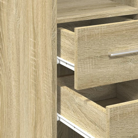 Opbergkast smal 40x42,5x225 cm bewerkt hout sonoma eikenkleurig - AllerleiShop