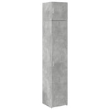 Opbergkast smal 40x42,5x225 cm bewerkt hout betongrijs - AllerleiShop