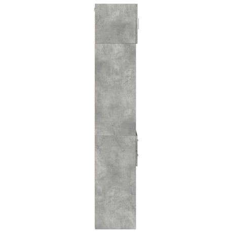 Opbergkast smal 40x42,5x225 cm bewerkt hout betongrijs - AllerleiShop