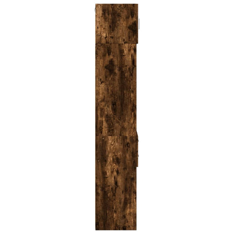 Opbergkast smal 40x42,5x225 cm bewerkt hout gerookt eikenkleur - AllerleiShop