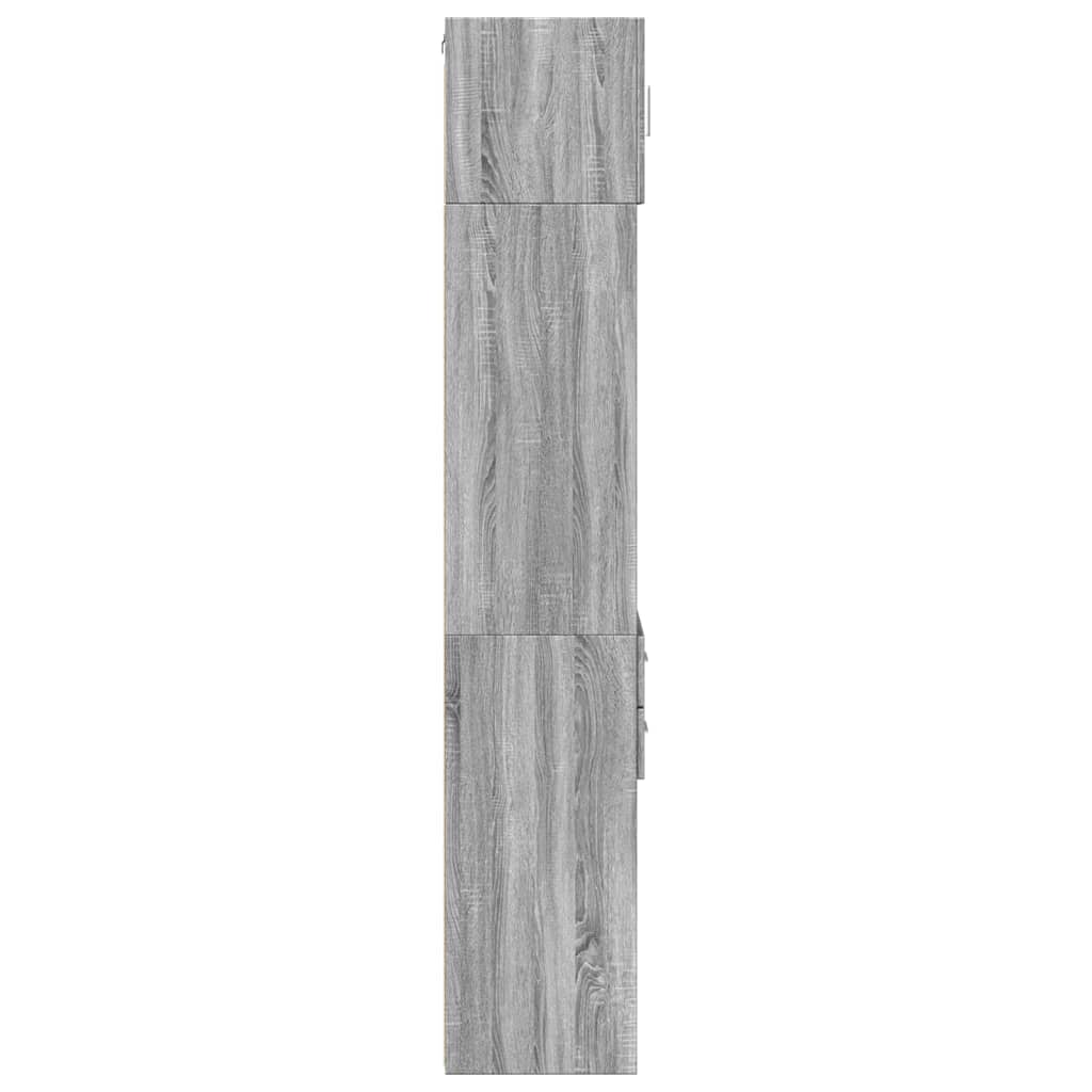 Opbergkast smal 40x42,5x225 cm bewerkt hout grijs sonoma eiken - AllerleiShop