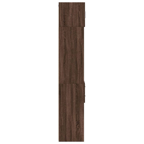 Opbergkast smal 40x42,5x225 cm bewerkt hout bruin eikenkleurig - AllerleiShop