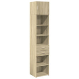 Opbergkast smal 45x42,5x225 cm bewerkt hout sonoma eikenkleurig - AllerleiShop