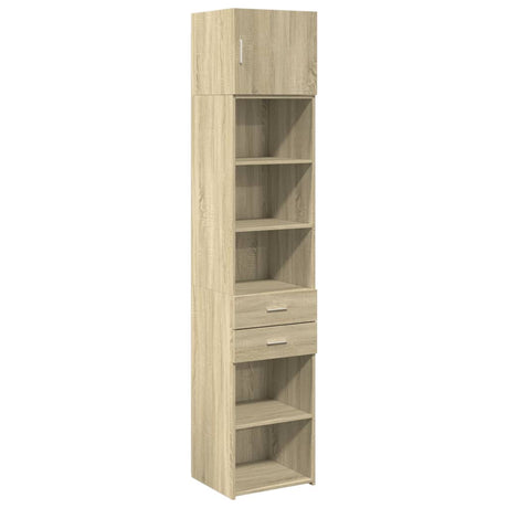 Opbergkast smal 45x42,5x225 cm bewerkt hout sonoma eikenkleurig - AllerleiShop